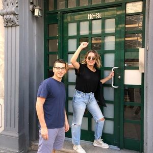 Moussy Vintage denim, size 27 straight leg with holes in knees